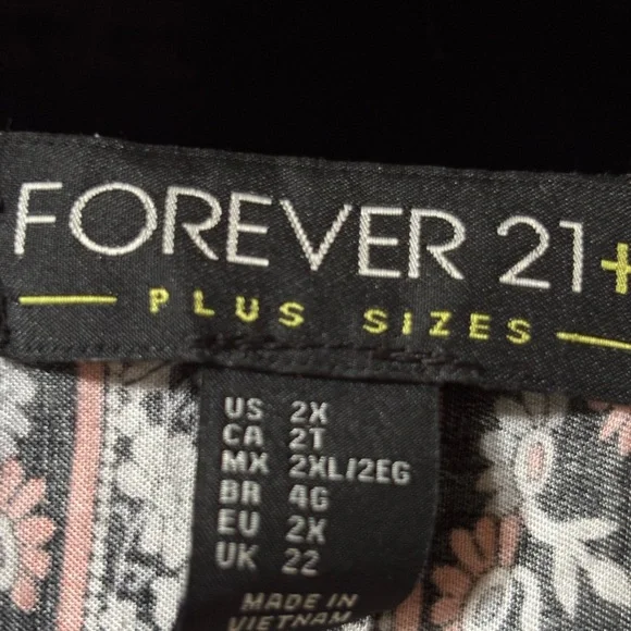 Forever 21 Black Mini  Slip Dress with Pink Floral Embroidery Paneling - Picture 6 of 6